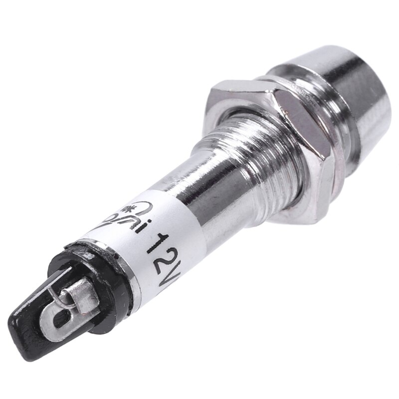 8Mm Led Dashboard Waarschuwingslampje 12V Controle Lampje Groen 1pz