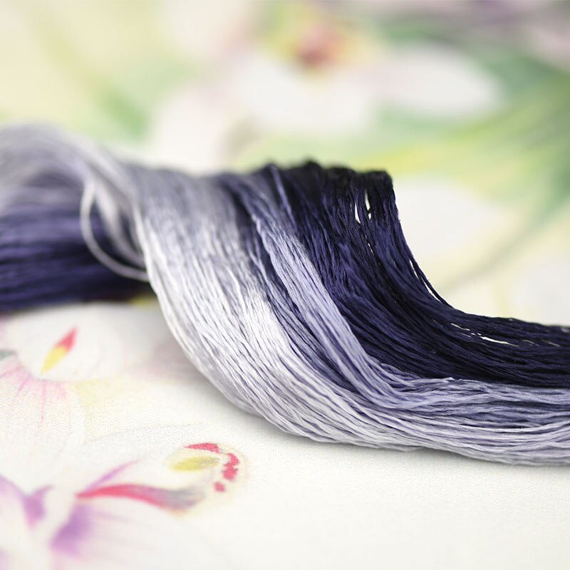 silk embroidery thread / 100% silk thread /hand embroidery embroider cross stitch/Aubergine / 8 pure colors