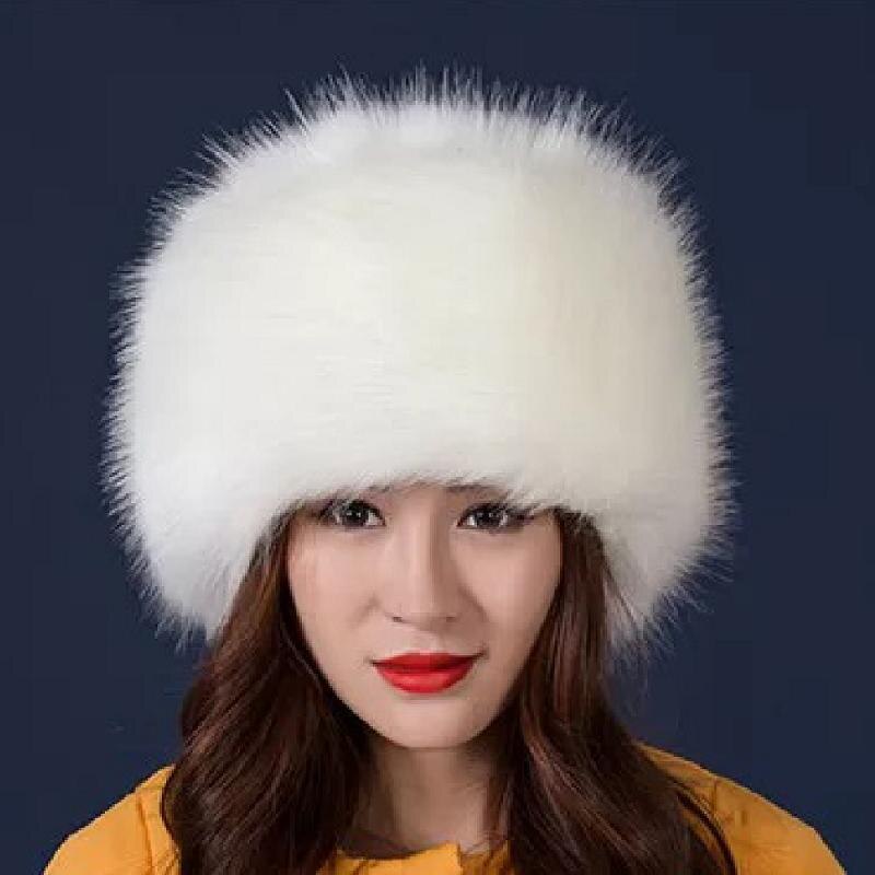 Wedding Hats for Brides Ladies White Faux Fur Hats Wedding Party Accessorie Winter Women Hat: White