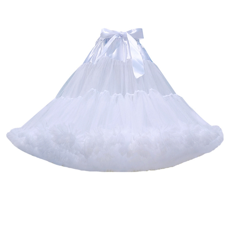 Falda de tutú de Lolita para mujer, prenda de tul en capas, con lazo grande, para baile y Ballet