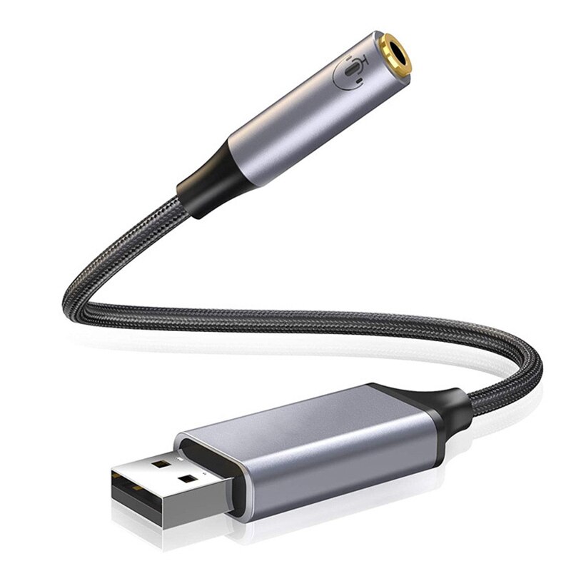 USB Auf 3,5mm Audio Adapter - Externe Soundkarte Für PC & Laptop