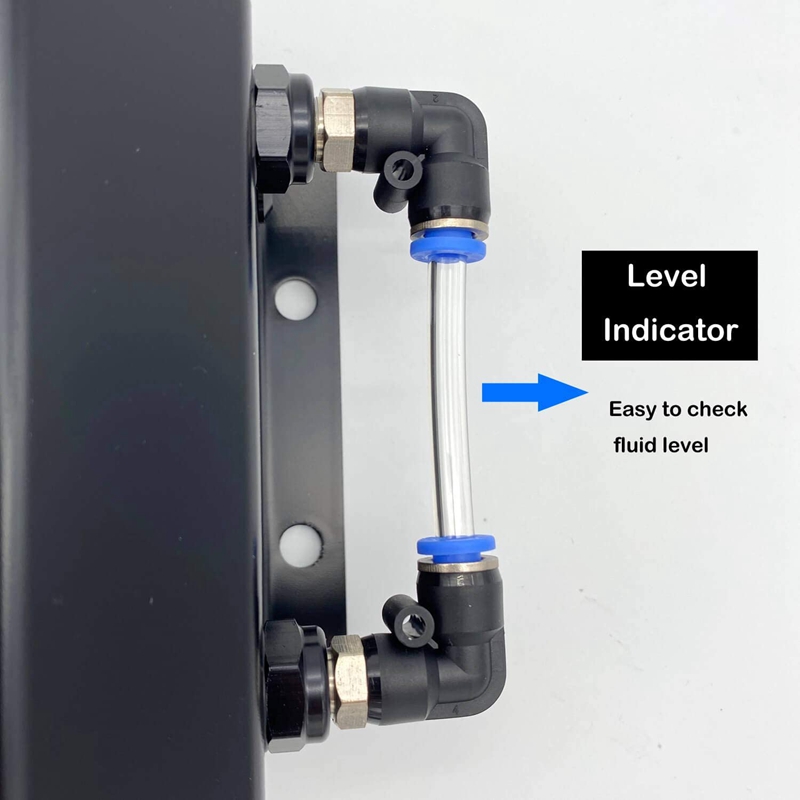 1L Black Aluminum Alloy Radiator Coolant Overflow Expansion Tank Recovery Water Tank Reservoir Universal