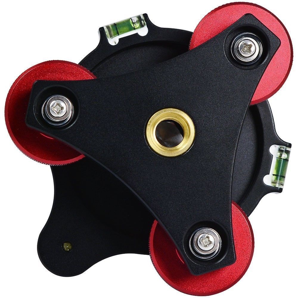 Aluminum Screw Precision Leveling Base Tripod Head Plate with 3 Adjustment Dials for DSLR Camera Tripod Monopod