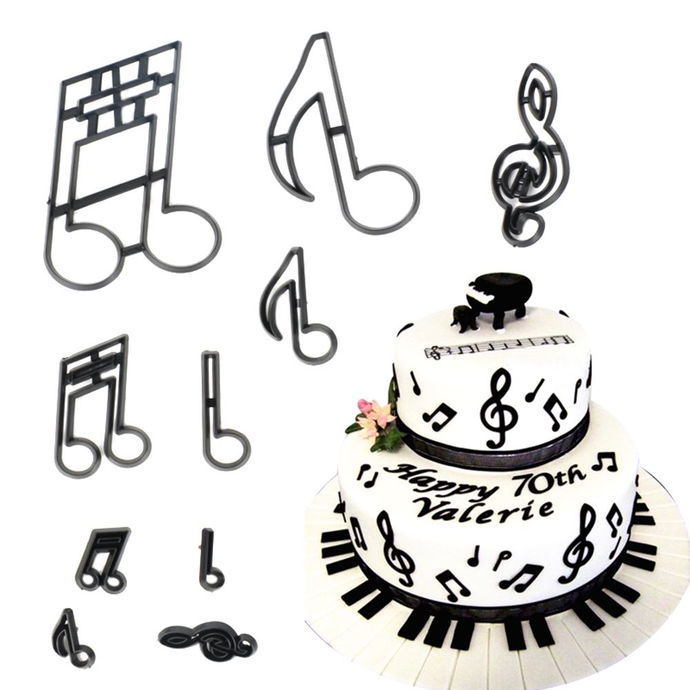 10Pcs Music Notes Cookie Cutter Plastic Sugarcraft Fondant Cutters For Sugar Mass Molds Cake Decorating Tool Baking Cupcake Mold