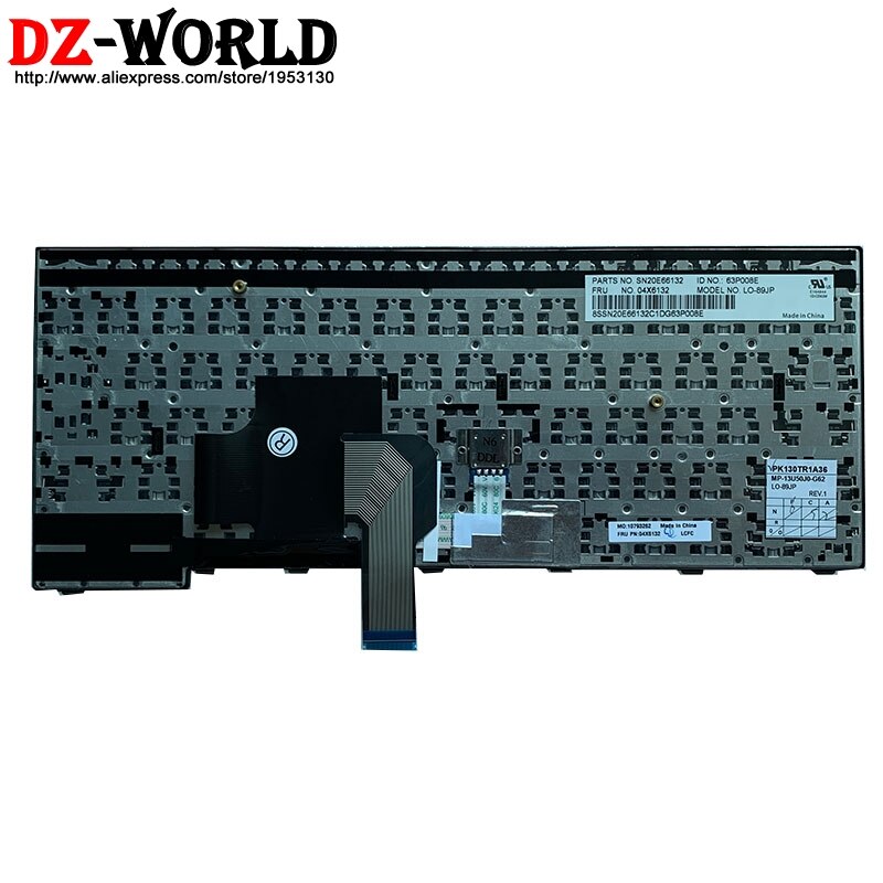 /Orig JP Japanese Keyboard for Lenovo Thinkpad E450 E450C E455 E460 E465 Laptop Teclado 04X6132 04X6172 04X6212