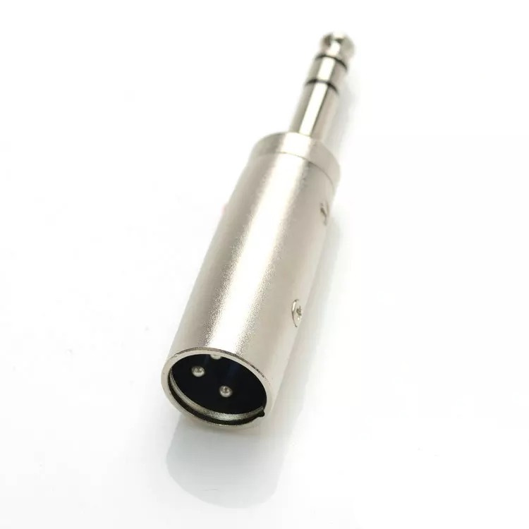 Audio Jack 3 Pin XLR Adapter Connector to 3.5 mm Male Female 6.35 mm To XLR Plug Audio Converter Microphone Adaptors: grey