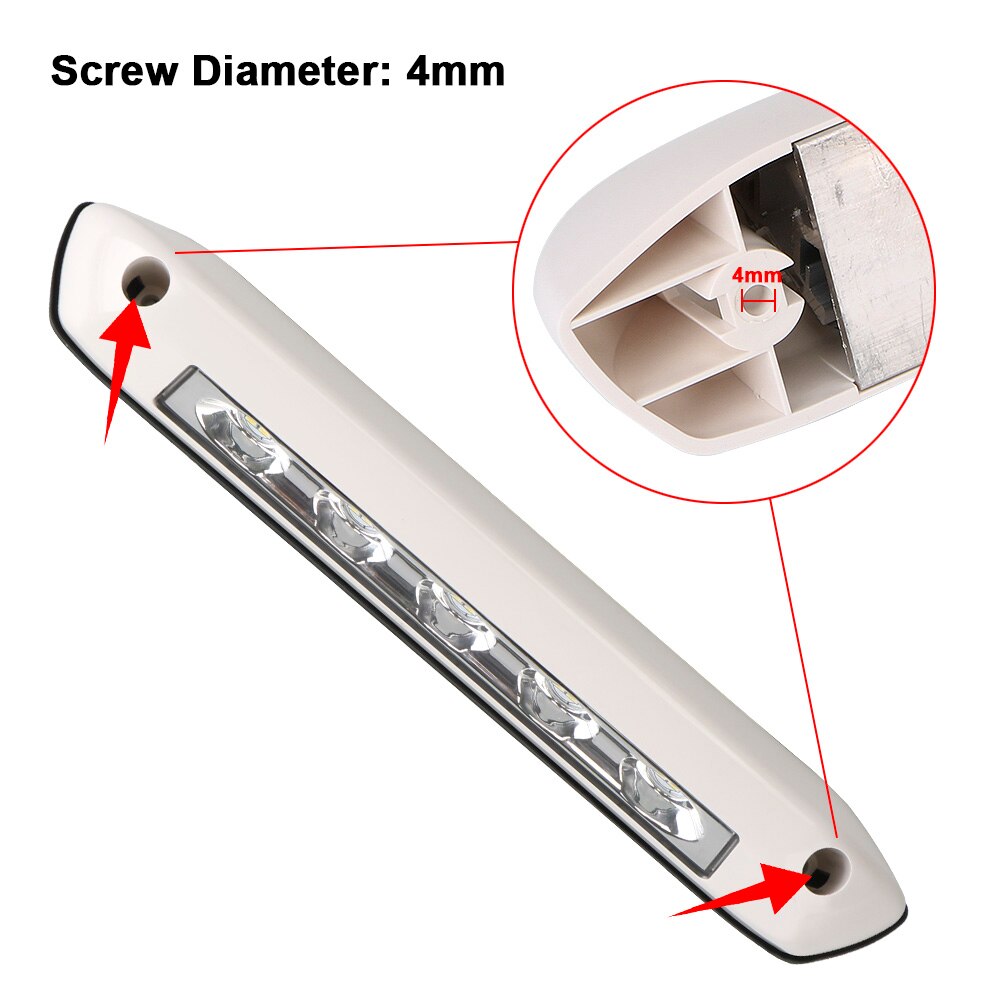 RV Van Trailer Exterior Lamp Waterproof LED Awning Porch Light Caravan Interior Wall Lamps 12V/24V Light Bar