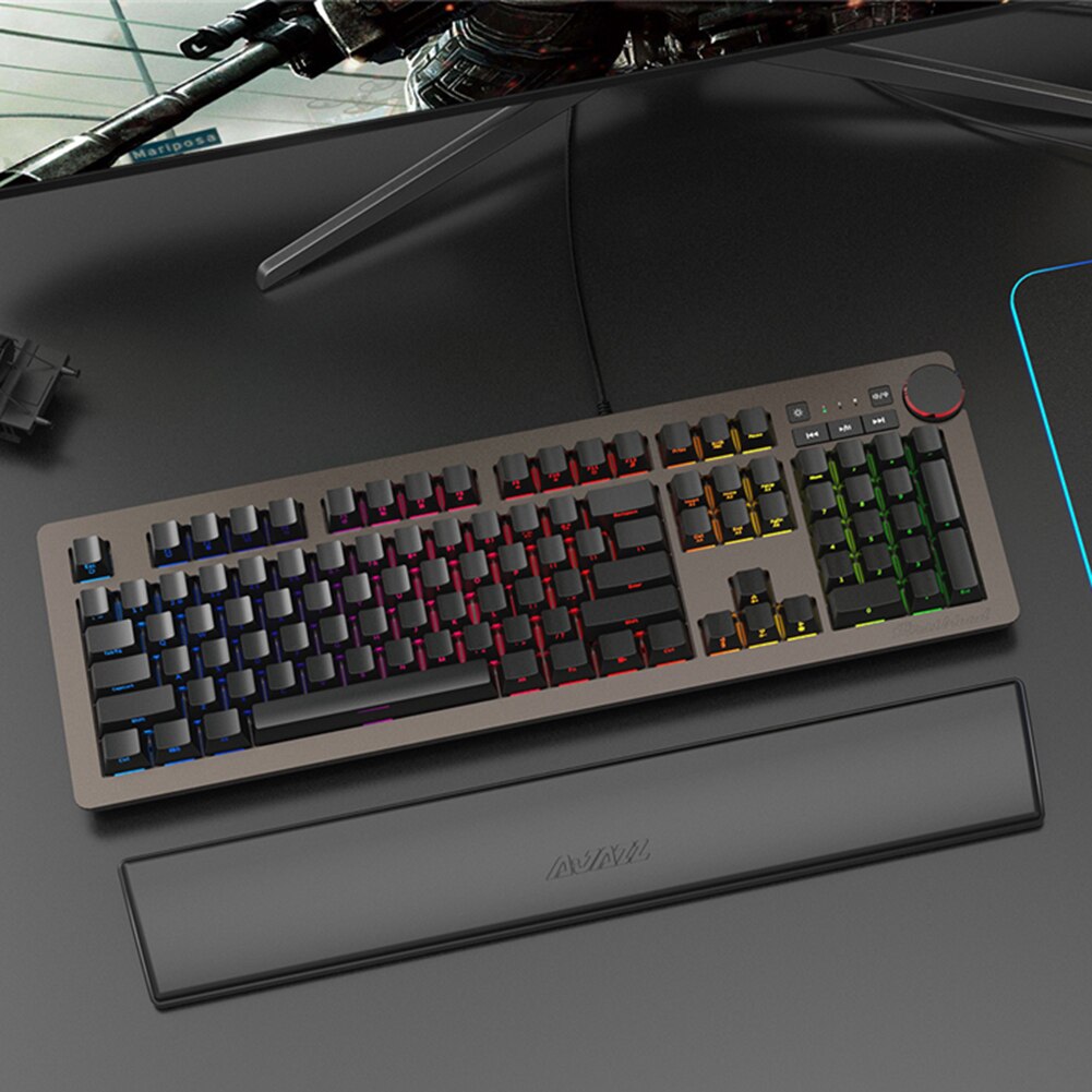 Gomaespuma con memoria ergonómico teclado Pad 104/87/61 llaves antideslizante Oficina de teclado soporte Pad