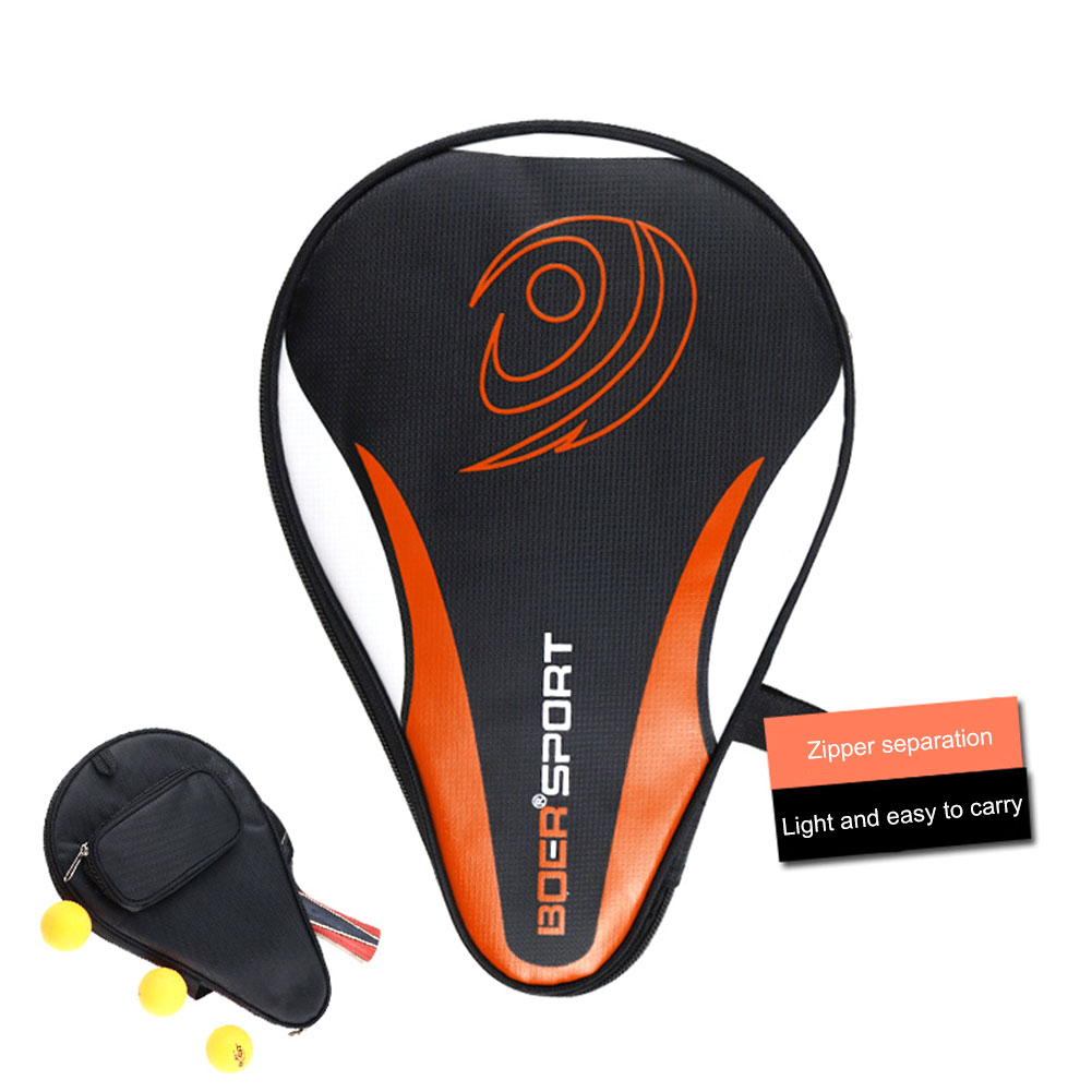 Pingpong Case Sport Table Tennis Racket Bag Portable Waterproof Zipper Training Equipment Protective Accessories