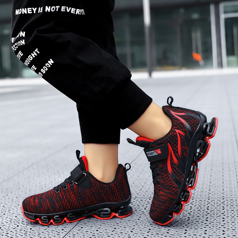 Big Children Running Shoes Boys Sneakers Spring Autumn Breathable Shoes Kids Sport Shoes Light Outdoor Hollow Sole Tenis Shoes