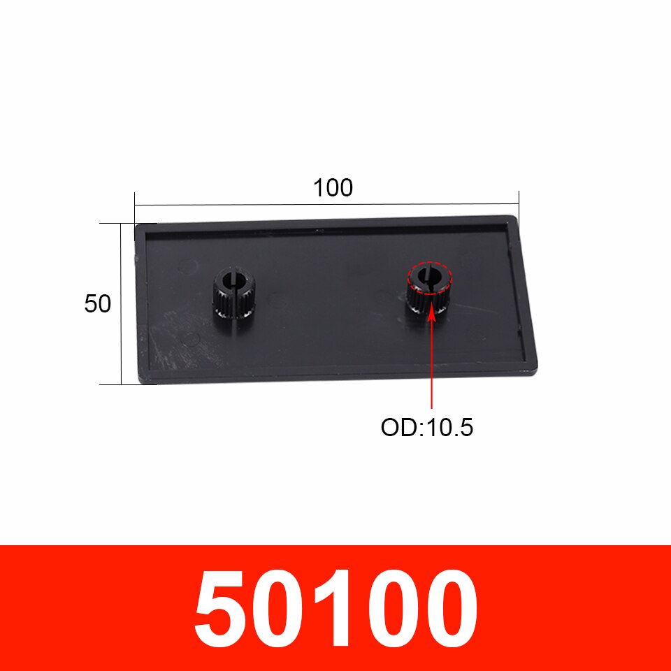 10PCS Black Nylon Aluminum Profile End Cap Cover Plate for /2040/3030/4040/4080/4545/5050/6060/100100 EU Aluminum Extrusion: 50100