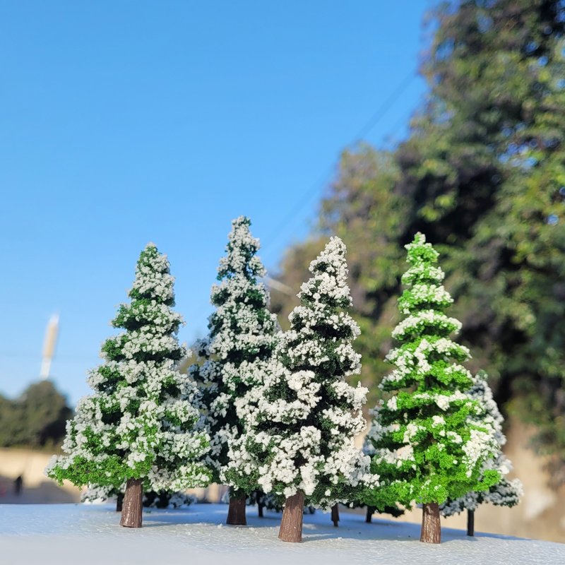 1:87 Schaal Ceder Model Pine Bomen Ceder Landschap Miniatuur Treinspoorweg Layout Dioramas Diy Venster Kerst Dag Decoratie