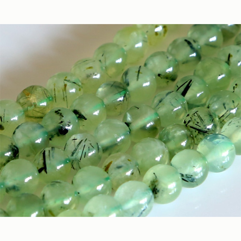 Rabatt Natürliche Echte Grün Prehnite Runde Lose Stein Perlen 3-18mm Fit Schmuck DIY Halsketten oder Bracelets15 "02838