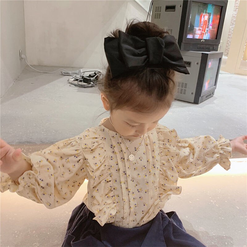 Sewing Pattern Small Fragrant Puff Sleeve Shirt Children Spring Girls Kids Make Clothes Drawings Template DIY Kraft Brown Paper: 160cm