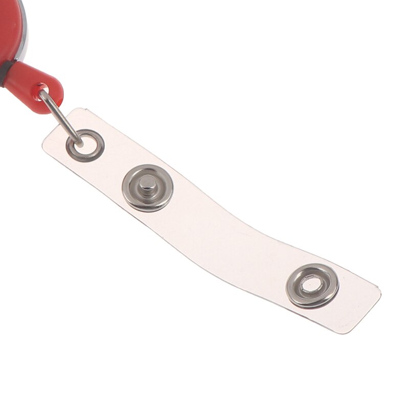 Retractable Reel Pull Key ID Card Badge Tag Clip Holder Carabiner Style Black keychain 10*3cm