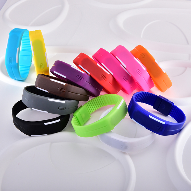 Led digital sport børne ur slik farve børn børn ure fødselsdag til drenge piger ur gummi led børn ure