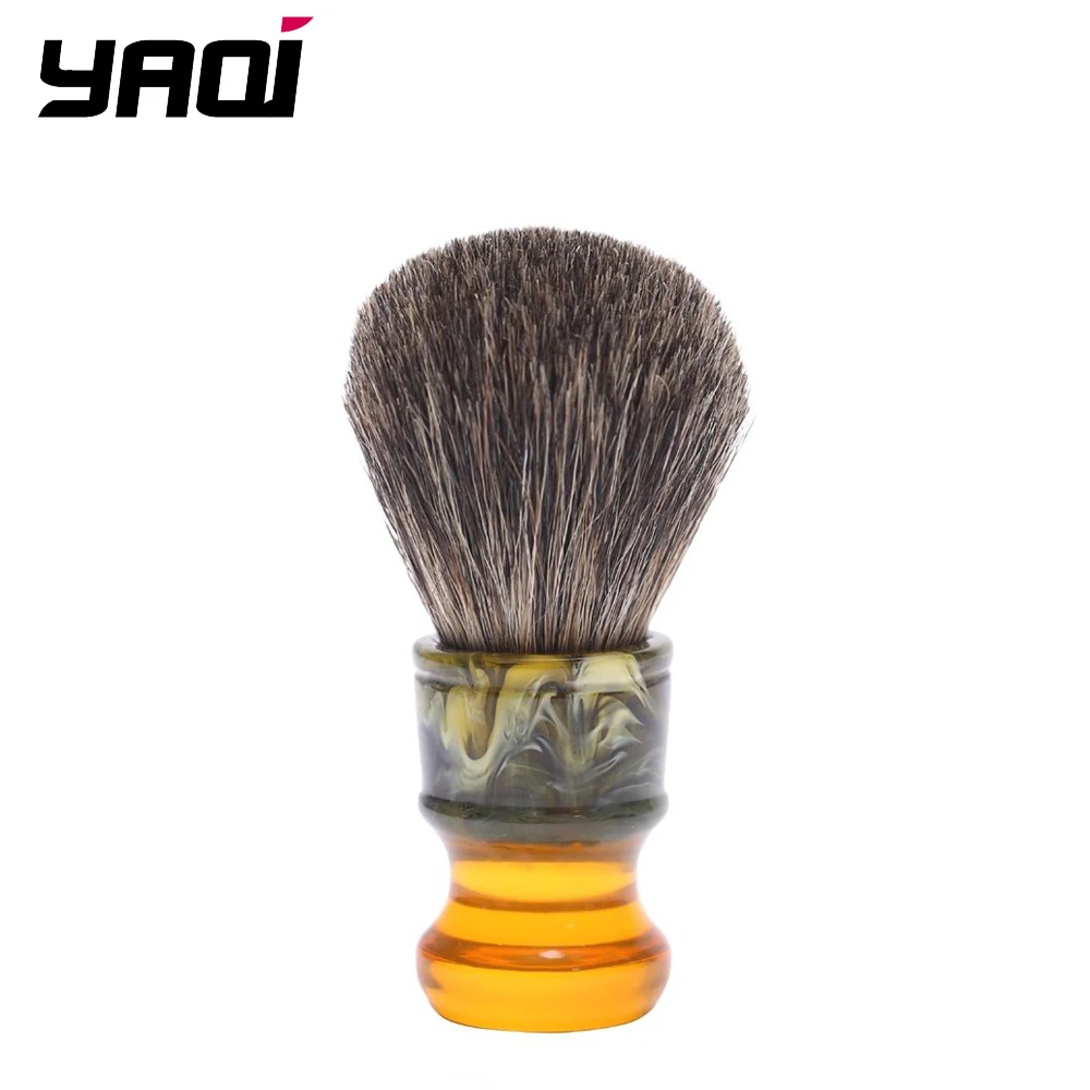 YAQI 22MM Sagrada Familia blaireau cheveux résine poignée hommes humide rasage brosses Portable rasage brosse rasage mousse brosse