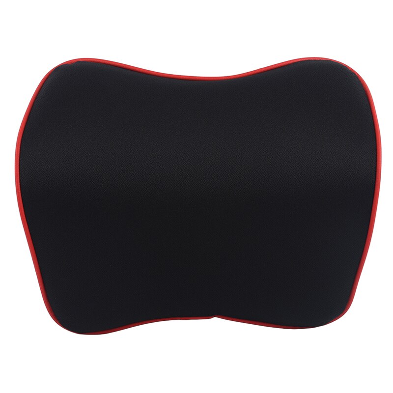 Car Pillows 3D Memory Foam Warm Car Neck Pillow PU Leather Car Seat Cushion Universal Lumbar Back Support Auto Accessories: black