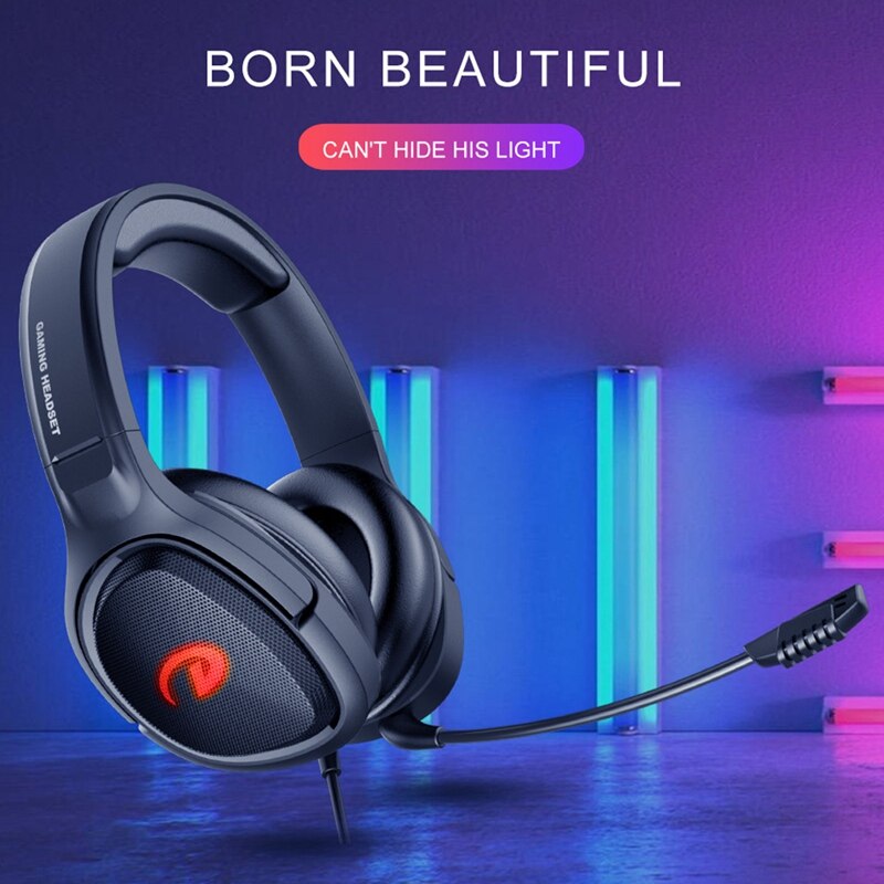 G100 Gaming Headset Surround Stereo Headset with Noise-Cancelling Mic and LED Light, for PS4 One Laptop Smart Phone