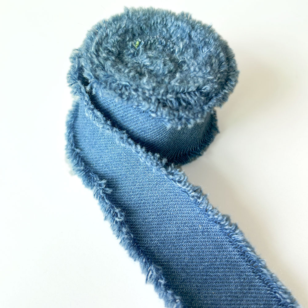 Denim lint jeans doek stof handgemaakte franje zijden linten voor doe-het-zelf naaien ambachten haarspeld strikken kleding blauwe cowboy decoratie
