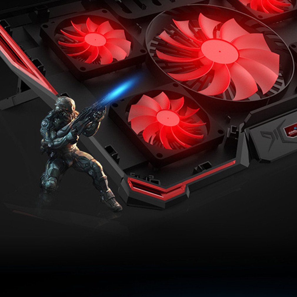15.6inch Gaming Laptop Cooler 5 Led Fan 2100RPM Laptop Touch Cooling Pad Notebook Stand Gaming Laptop Cooler laptop accessories