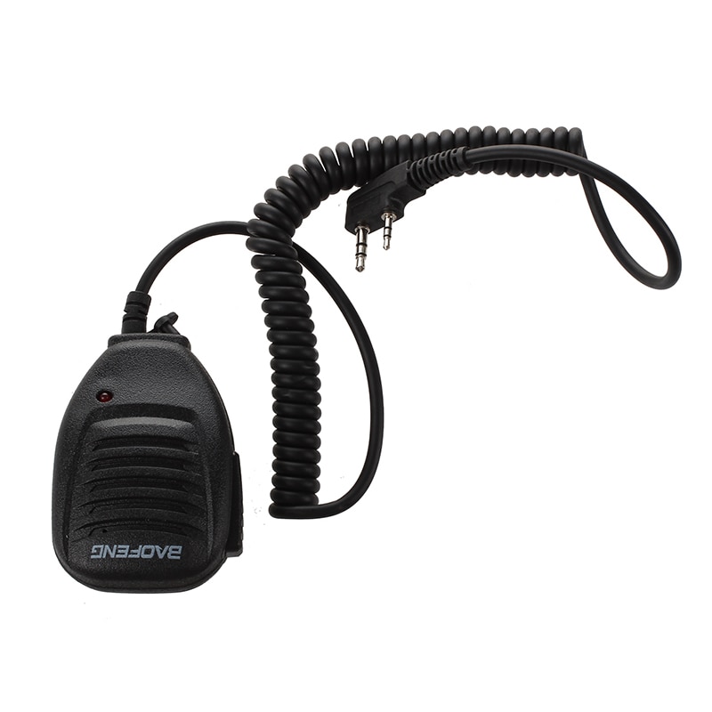 Mikrofon 2 pin højttalere til radio walkie talkie sort