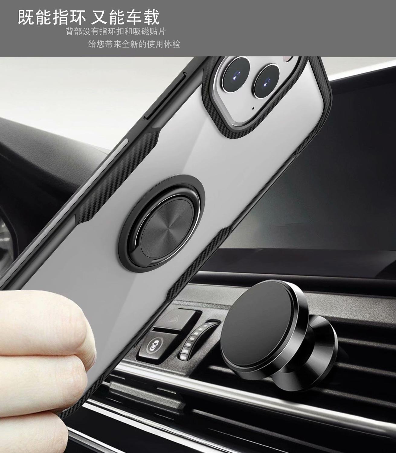 Til eple iphone 12 pro max deksel hardt med ringstativ magnet gjennomsiktig beskyttende bakdeksel deksel til iphone 11 12 pro 12 max