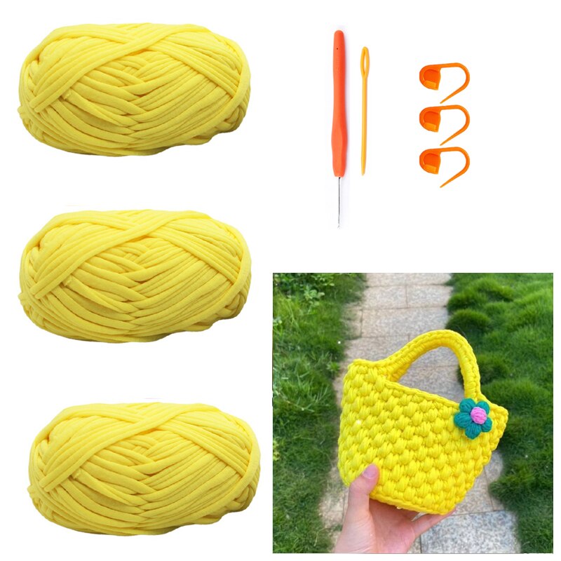 TPRPYN – Mini sac à main ananas, kit de crochet avec fil, kits de pochette de plage, panier tricoté fait main pour débutant avec vidéo: 24-3