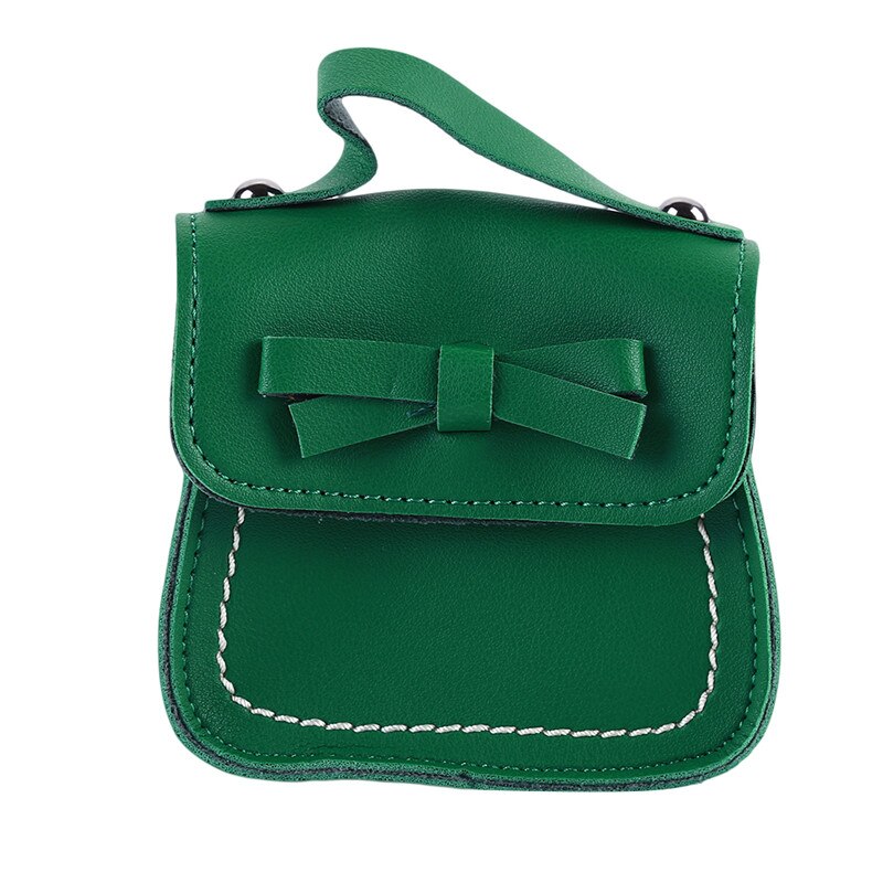 Merk peuter baby messenger bags kinderen kinderen meisjes prinses schoudertas handtas effen strik prinses portemonnees: Groente