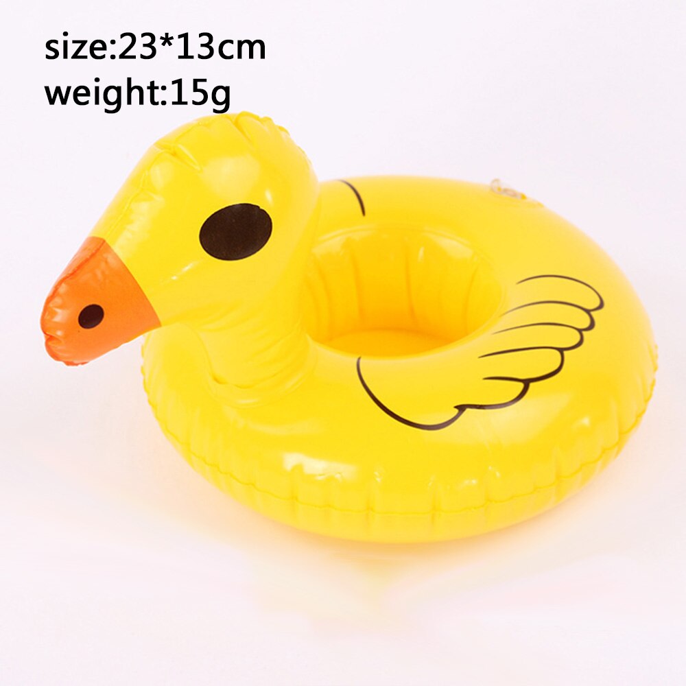 Swimming Cup Seat Float Water Toy Drink Cup Holder Animal Plant Summer Pool Accessories: Duck