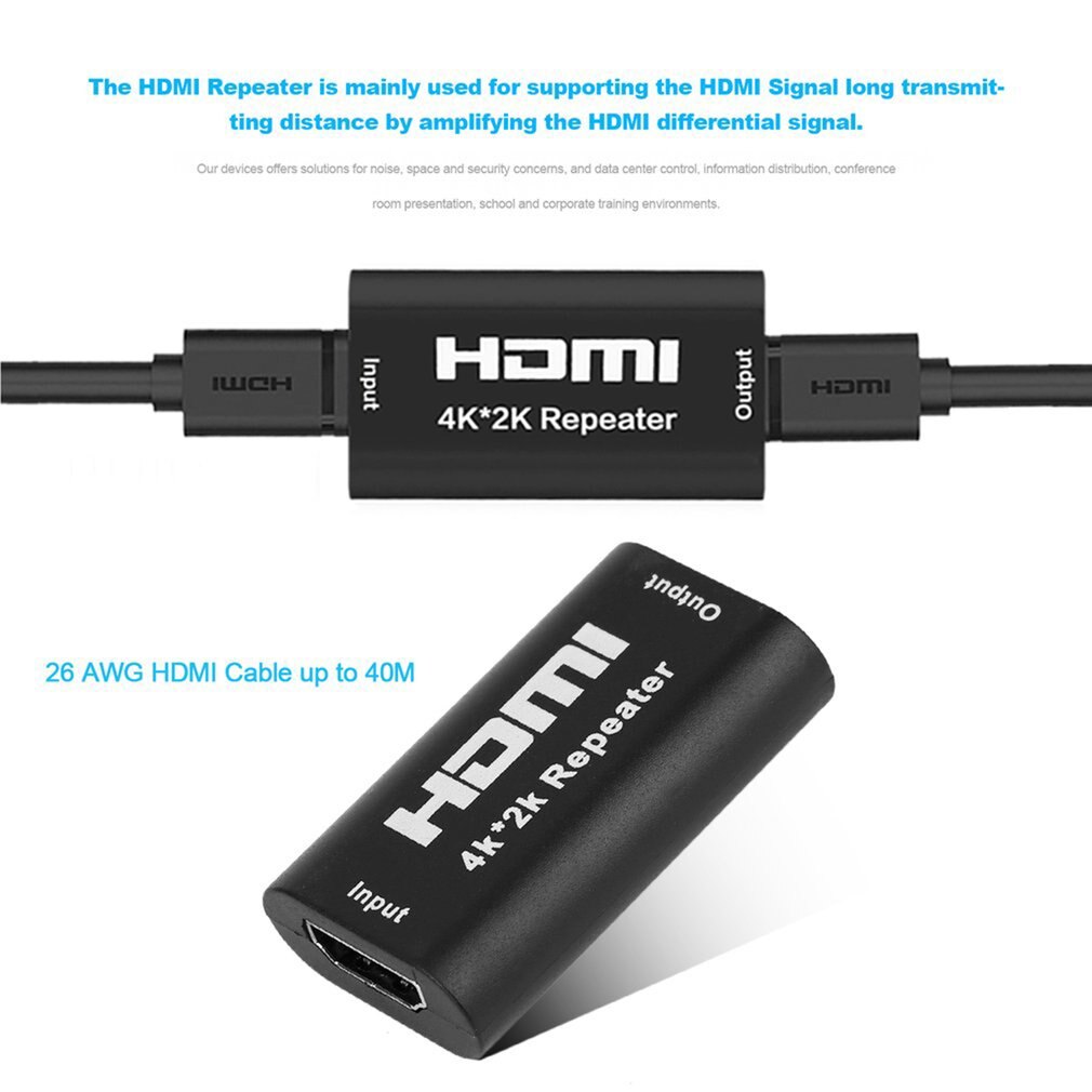 1080P 4K*2K HDMI Extender Repeater 3D HDMI Adapter Signal Amplifier Booster 4.95Gbps Over Signal HDTV AH131+ HDMI Extender