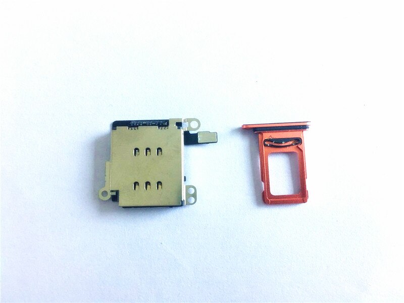 Cable flexible para iPhone XR, lector de tarjetas SIM Dual, bandeja de tarjeta SIM, adaptador de ranura de repuesto: Orange