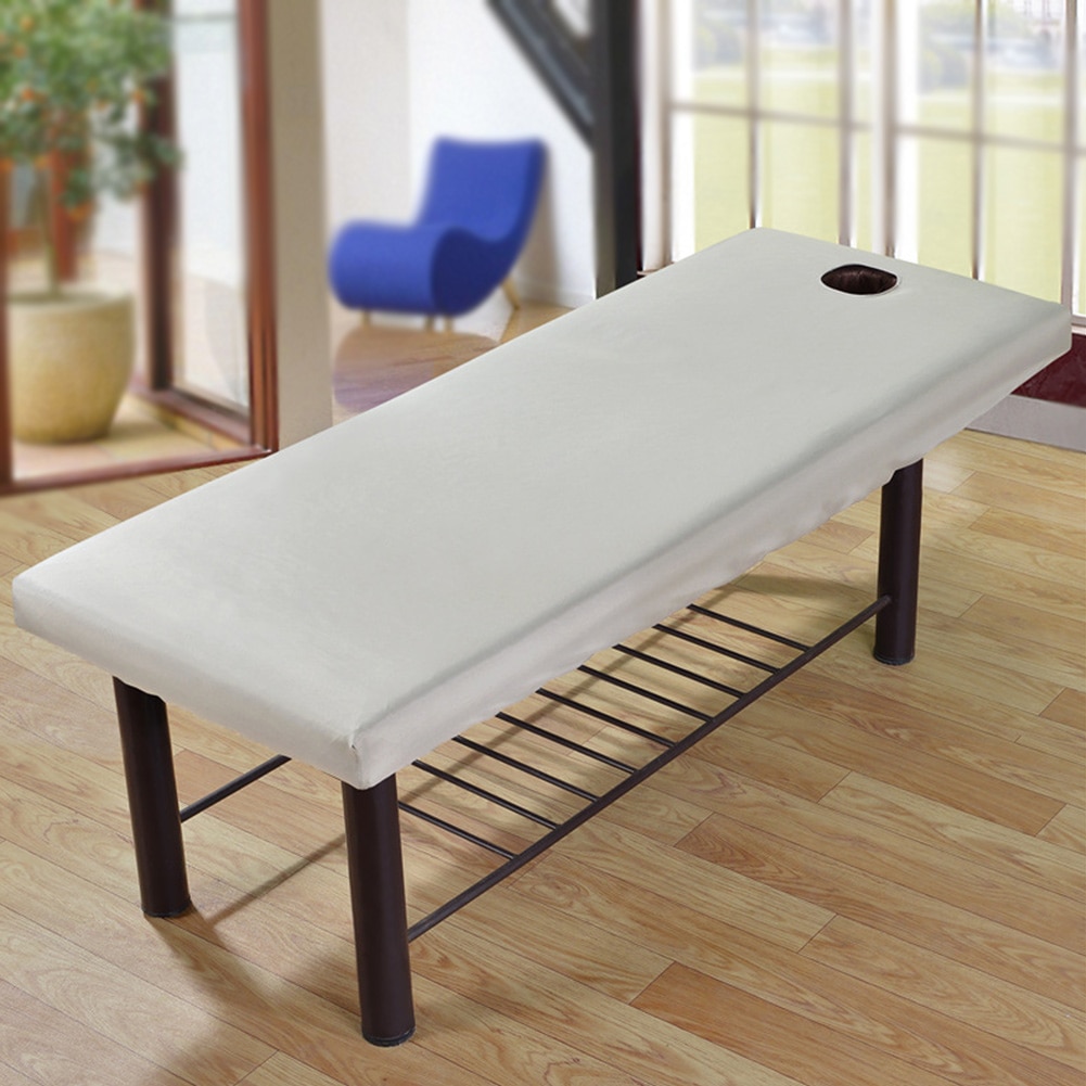 Massage Alle-Ronde Wrap Hoeslaken Effen Polyester Elastische Cover Laken Voorschip Gat Beddengoed Artikel Salon Couch