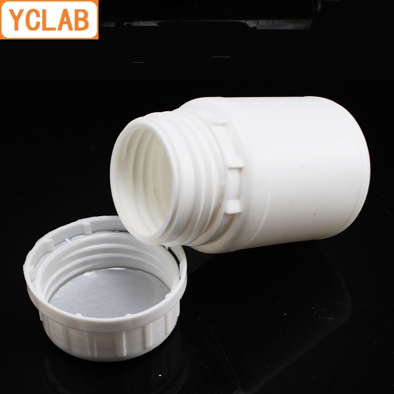 YCLAB 500mL HDPE Fluorinated Bottle Thick Wall Plastic Retention Sample Laboratory Chemistry Equipment