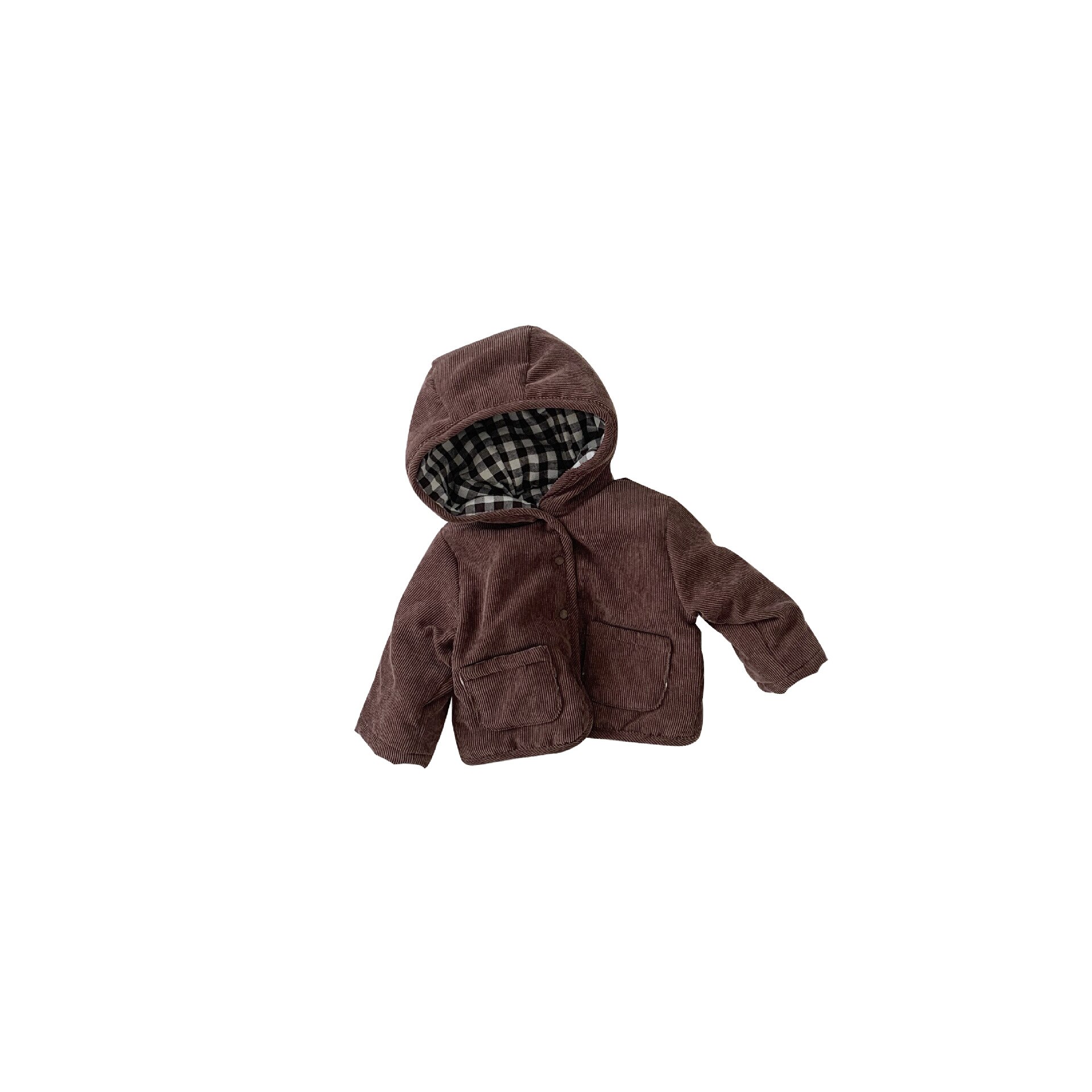 Winter Baby Jungen Mädchen Jacke Mit Kapuze Jungen Warme Oberbekleidung Cord Winter Jacke Einzelne Brust Verdicken Kinder Mantel Zwei-seite tragen