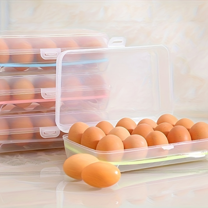 Kitchen Refrigerator Egg Preservation Box Portable Egg Box Bracket Out Picnic Egg Protection Box Storage Box Kitchen Accessories