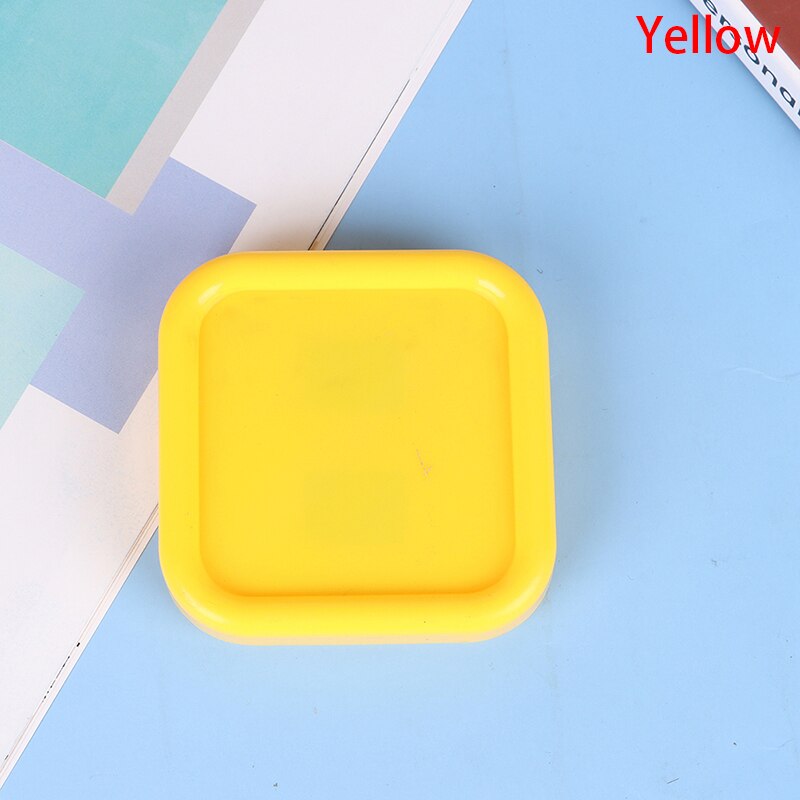 4 farver magnetisk boks opbevaringsnåle etui håndarbejde opbevaring anti-tabte firkantede opbevaringsbokse synåle broderiværktøj: Gul