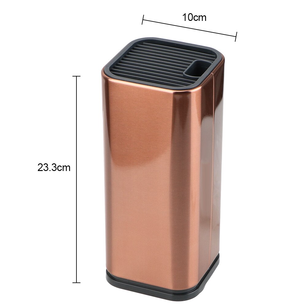 Kitchen Bar Knife Storage Block Rack Kitchen Accessories Knife Stand Holder Block Kitchen Tools Stands for Knives: rose gold M