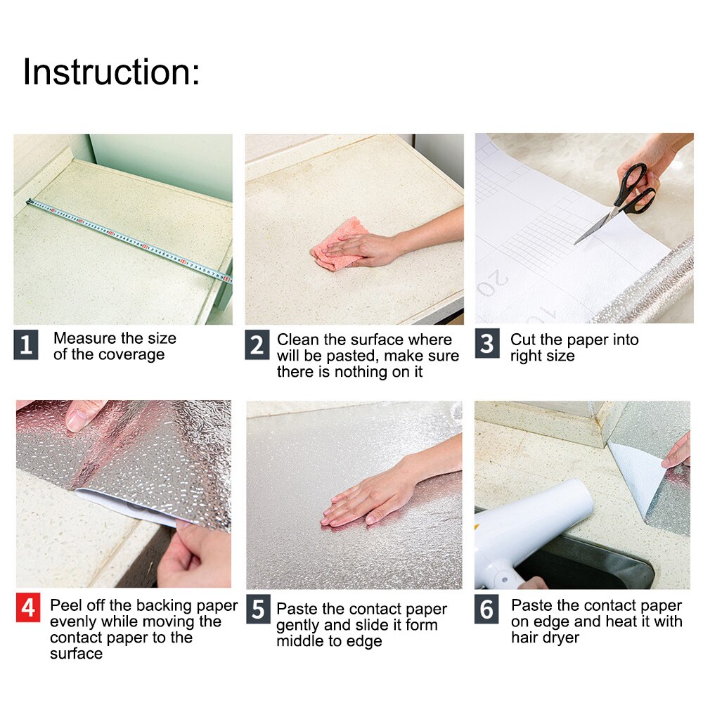 Kitchen Backsplash Wall Stickers Oil Proof Waterproof Aluminum Foil Self Adhesive Heat Resistant Paper Sticker Kitchen Product