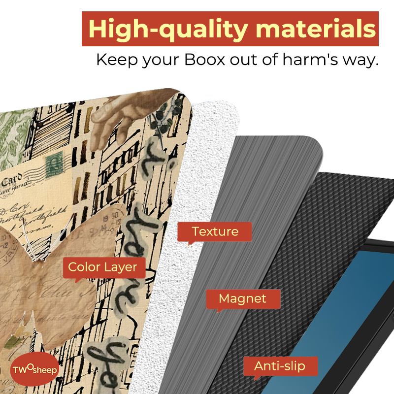 Magnetische hoes voor ONYX BOOX Page and Go Color 7 Book Case voor Leaf 3c en Leaf3 met Auto Wake Up Ultra Thin Smart Functie