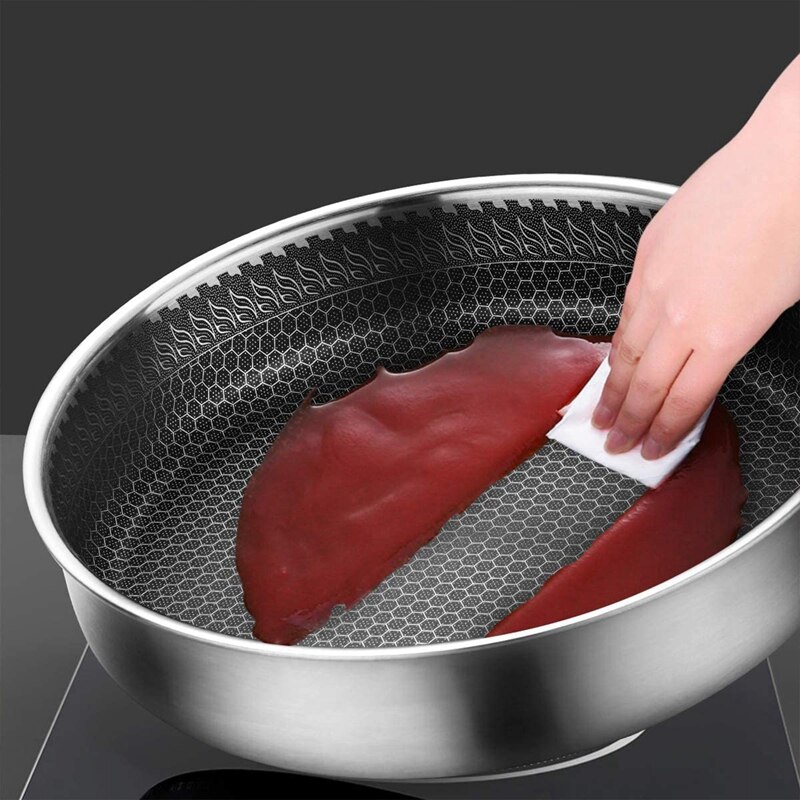 Non-Stick Fry Pan,Stainless Steel Skillet,Compatible for Multipurpose Cooking Pan Use for Home Kitchen 28CM Cookware Pots