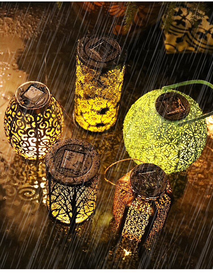 1 PCS Waterproof Solar Light Decorative Solar Lantern Outdoor Hanging Tabletop Lanterns Garden Yard Desk Decorations