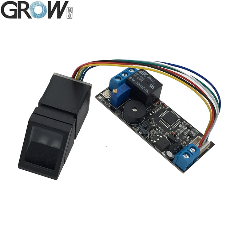 GROW K202+R307 DC12V Low Power Consumption Fingerprint Recognition Access Control System+R307 Optical Fingerprint Sensor