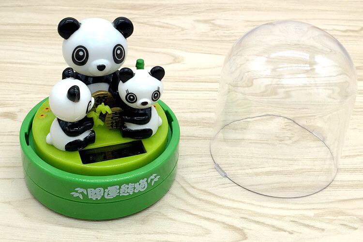 Solar Doll Swing Giant Panda Cute Shaking His Head Interior Decoration Car Ornaments Unisex Plastic Electronic Science