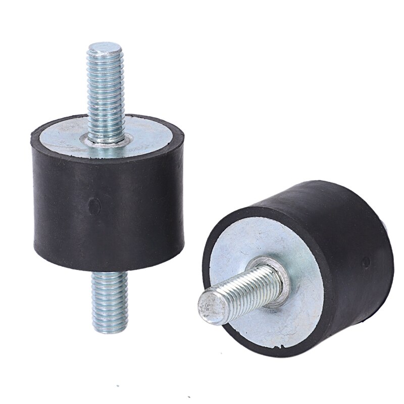 Amortiguador de goma M10 de 4 piezas, doble rosca externa, aislador de vibración antivibración, duradero