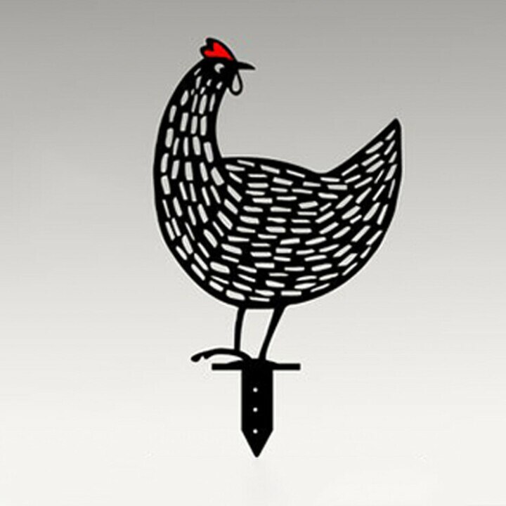 Huhn Hof Kunst Metall Huhn Hause Dekoration Hinterhof Rasen Garten Einsätze Bauernhof Hahn Hahn Stahl Huhn Wetterfahne: Henne D