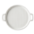 Ceramic Baking Plate Round Porcelain Dinner Dish Special Snack or Bread Plate with Handle Bakeware: Round-White Plate