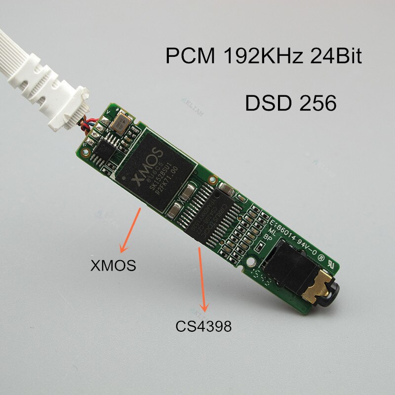 AkLIAM CYBERDRIVE CS4398 USB DAC DSD256 192KHz Portable USB Sound Headphone Amplifier XMOS Audio HIFI Decoder