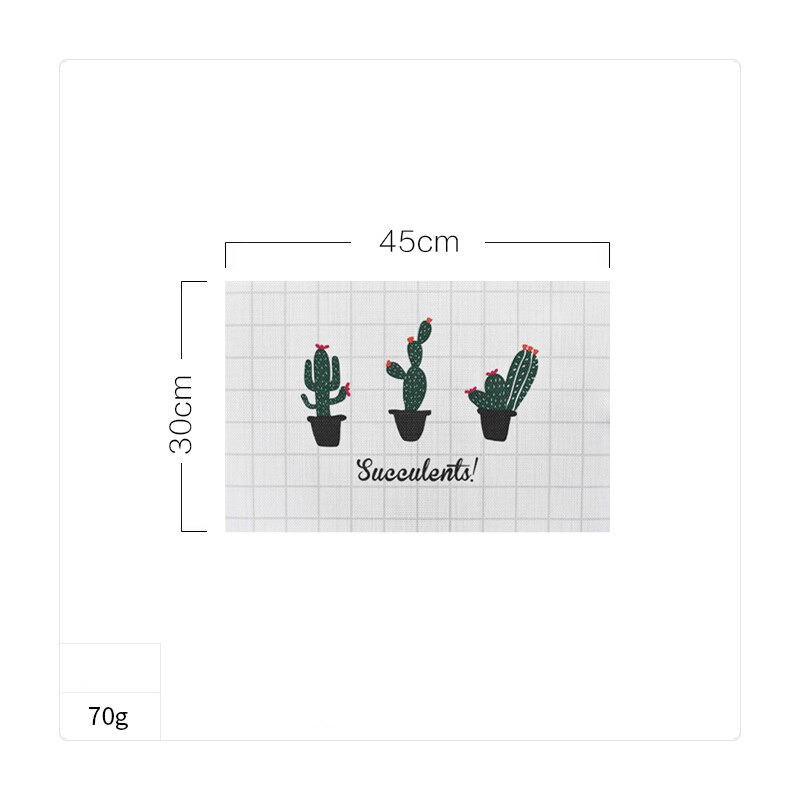 Groene Plant 45X30cm Pvc Placemats Hittebestendige Antislip Placemats Waterdicht Dineren Placemats Onderzetters Tafel Decoratie: A