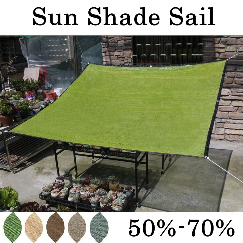 Emerald Green Succulent Sun Shade Net Balcony Courtyard Awning 50%-70% Shading Rate Sunshade Sail Various Size